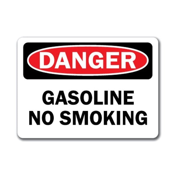 Signmission Danger Sign-Gasoline No Smoking-10in x 14in OSHA Safety Sign, 10" L, 14" H, DS-Gasoline No Smoking DS-Gasoline No Smoking - main